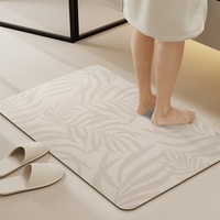 Tapis de sol moderne en silicone à motif abstrait, absorbant, à séchage rapide, antidérapant, fin, tailles personnalisées, pour salle de bain, entrée, douche