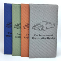 Accesorios personalizados para coche, regalo, cubierta de cuero, organizador de papeles para vehículos, Carpeta de Registro de coche y soporte para documentos de seguro