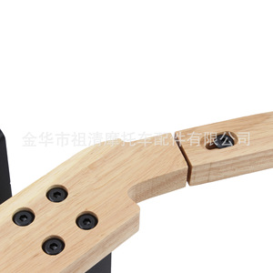 Support mural en bois Zuqing pour casque et vêtements, organisateur de rangement avec crochets pour accessoires de moto - Product Image 5