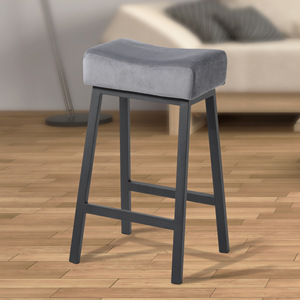 Taburete alto sin respaldo, tapizado en terciopelo, estilo industrial, para barra o <span class=keywords><strong>cocina</strong></span>. - Product Image 1