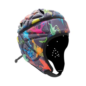Soft Shell Flag Football Helmet 7v7 Rugby Helmet Soccer Padded Headgear Adjustable Head Protector For Youth Kids Adult
