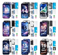 Écran OLED souple de remplacement en gros pour iPhone 12 13 14 15 16 17 Pro Plus Pro Max 16E 17E 6.1 6.3 6.7 6.9 pouces, installation facile