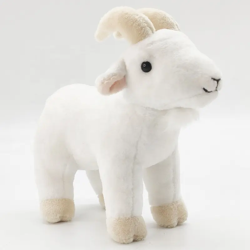Die New Mountain Plüsch Ziege Kuscheltier Plüsch tier Fluffy Goat Soft Toys Kuschelig als Kinder weiße Geschenke