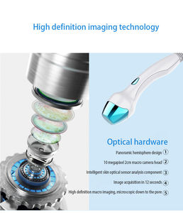 Appareil de beauté intelligent 7 en 1 à l'hydrogène et à l'oxygène bleu glace, détecteur de gestion de la peau à l'oxygène d'eau, portable, utilisation à domicile, États-Unis - Product Image 4