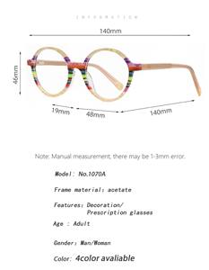 ベストセラー青いフレームメガネ装飾衣装眼鏡ファッション光学アセテート眼鏡 - Product Image 2