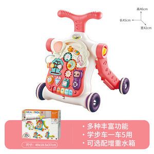 Table d'activités multifonctionnelle 5-en-1 améliorée, trotteur, poussette et trottinette pour bébé 2025 avec roues - Product Image 6