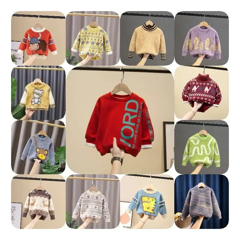 Little Girl Winter Sweater Factory Children's Knitted Sweater Cheap Children's Warm Sweater