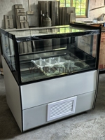 Vitrine Réfrigérée Commerciale pour Glaces Italiennes et Gelato, en Verre Courbé, en Stock aux États-Unis