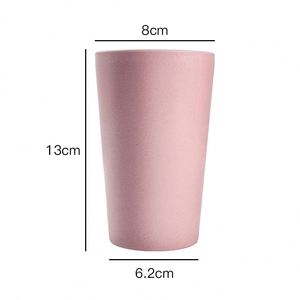 Gobelets empilables classiques en paille de blé écologique de 420 ml (15 oz) à ouverture plate, pour eau, bière, café, tasses réutilisables, idéales comme cadeau - Product Image 2