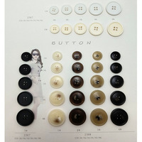 Boutons en résine plastique style européen à 4 trous, logo gravé personnalisé, dos plat, pour vestes homme/femme, marron, vêtements