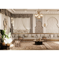 Canapé Majlis Arabe de Luxe Personnalisé Style Classique Marocain, Canapé d'Angle en L, Mobilier Majlis Arabe Moderne