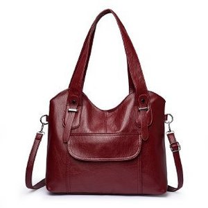 New Fashion High-End Large Capacity Two Soft Pu Leather Girls Handbag Casual Shoulder Tote <b>Bag</b> Durable Waterproof Portable - Product Image 4