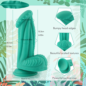 Drop Verzending Hismith Sea Monster Serie Zuig <span class=keywords><strong>Dildo</strong></span> Groene Silicon Penis 8.15 Inch Super Realistische Grote Dier <span class=keywords><strong>Dildo</strong></span> - Product Image 2