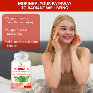 Capsules de Moringa Oleifera en marque propre, 100% naturelles, organiques, antioxydantes, soutien immunitaire, flacons de gélules - Product Image 5