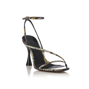 2024 stile estivo da donna con <span class=keywords><strong>tacco</strong></span> <span class=keywords><strong>a</strong></span> spillo in pelle con stampa serpente personalizzato sandali da donna con cinturino aperto - Product Image 2