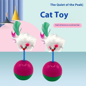 All'ingrosso giocattoli di peluche gatto Tumbler colorato piuma piccolo topo Pet gatto giocattolo per il gioco degli animali domestici - Product Image 2
