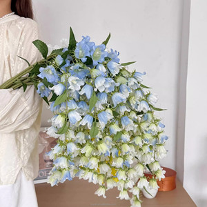 กระดิ่งลมดอกลิลลี่ออฟวาลลีย์ทำมือจากผ้าไหมประดิษฐ์ ตกแต่งด้วยดอกไม้ห้อยระย้า สำหรับงานแต่งงาน ตกแต่งบ้าน และถ่ายภาพ - Product Image 4