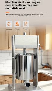 Nouvel appareil manuel de remplissage de saucisses en acier inoxydable 304, capacité de 150 kg/h, petit équipement de transformation alimentaire, efficace pour la viande - Product Image 6