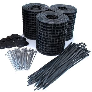 Rouleau de treillis métallique solaire galvanisé noir avec revêtement PVC, protection <span class=keywords><strong>anti</strong></span>-oiseaux et <span class=keywords><strong>anti</strong></span>-rongeurs pour panneaux solaires - Product Image 4