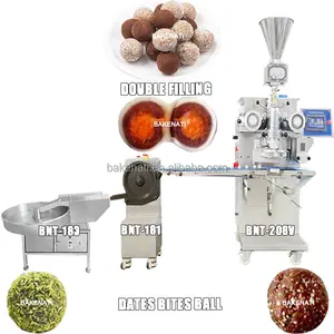 BNT-208V Three Hoppers Sweet Coconut Energy Date Ball Machine Sesame Ball Machine Meat Ball Forming Machine