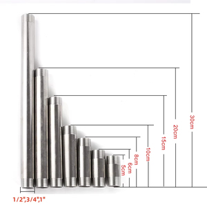 Thép không gỉ đôi nam chủ đề mở rộng ống 1/2 "3/4" 1 "tưới vườn hộ gia đình vòi hoa sen ống nước Doanh 8 ~ 30cm dài - Product Image 2