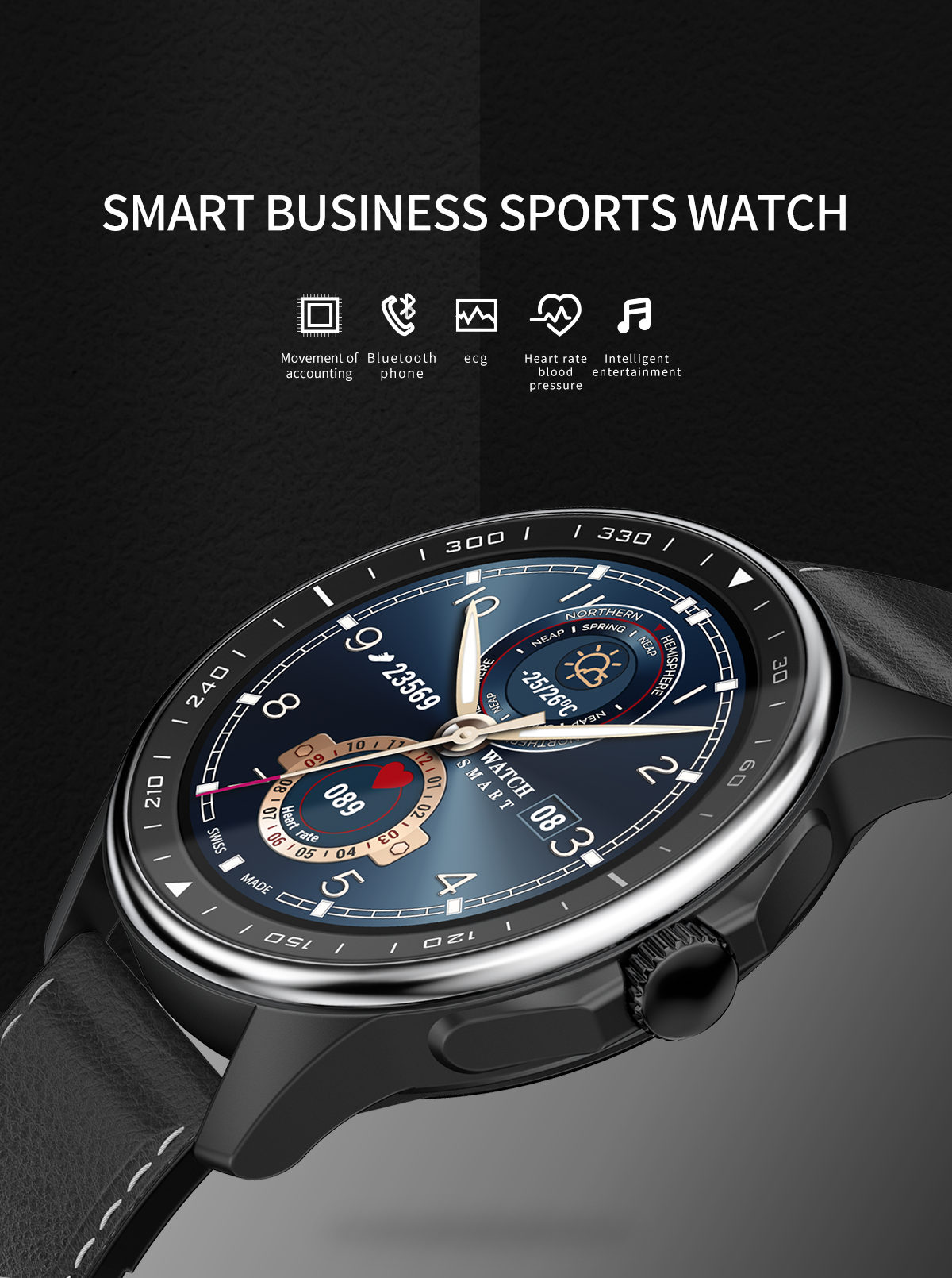 SK3 BT Call Smart Watch Men Woman Full IP68 Waterproof Heart Rate Sleep Monitor Smartwatch SK3 For iOS Android Phone