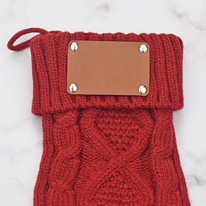 Chất Lượng 46Cm Lớn Tùy Chỉnh Dệt Kim Giáng Sinh Vớ 18 ''Treo Vớ Giáng Sinh Vớ Với Giả Da Các Bản Vá Lỗi - Product Image 3