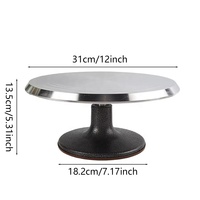 Großhandel Rost beständiges Finish Rotierender Kuchen Dekorations tisch 360 ° Silent Rotation Round Cake Turntable