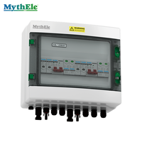 Boîtier de Combinaison DC Étanche IP65 500V 2 Chaînes 2 Entrées 2 Sorties pour Système Solaire Photovoltaïque avec SPD, MCB et Fusible avec Éclairage