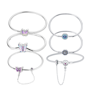 Phụ Nữ Sang Trọng Vòng Đeo Tay Quyến Rũ Cổ Điển Đảng Quà Tặng Trang Sức 925 Sterling Bạc Tự Làm - Product Image 4