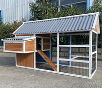 Poulailler en bois imperméable pour l'extérieur avec boîte à œufs, cage pour petits animaux, nichoir pour lapins