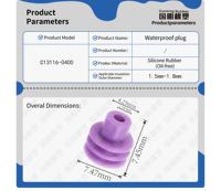 Connecteur étanche en silicone C13116-0400 pour câblage automobile 1,5-1,8 mm