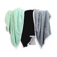 Vente en gros de couvertures polaires chauffantes en flanelle de polyester recyclé