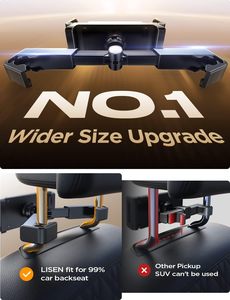 Support de tablette universel <span class=keywords><strong>pour</strong></span> voiture LISEN avec bras pliable à rotation 360° <span class=keywords><strong>pour</strong></span> iPad Pro Air Mini Samsung Galaxy Tab, <span class=keywords><strong>pour</strong></span> siège arrière, voyages en famille - Product Image 3