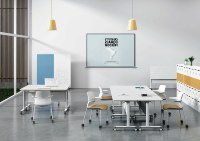 Bureau moderne Table de formation pliante en métal mobile au design simple Table pliante personnalisable Bureau d'école Bureau d'académie