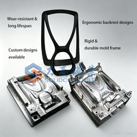 Outil d'injection plastique pour dossier de chaise de bureau pivotante, moule de coque arrière de mobilier de bureau, analyse DFM disponible