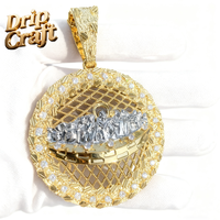 Collar con Colgante de Jesús y la Iglesia Mística, Chapado en Oro de 18K con Incrustaciones de Circonio, Estilo Hip-Hop, Personalizado, para Hombre y Mujer