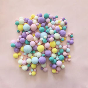 Colori assortiti pompon artigianali fornisce palline di pompon di piccole dimensioni da 5mm a 30mm per arte e creatività - Product Image 2
