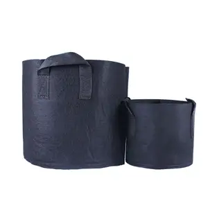 Bolsa de crescimento de tecido preto, bolsa eco-amigável para plantar pano interior, sacos para crescimento de plantas, agricultura não-tecido, bolsas grandes de crescimento