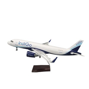 โมเดลเครื่องบินแอร์บัส 320 ขนาด 45 ซม. ของบริษัทอินดิโก้แอร์ไลน์ A320 ขายส่ง OEM ของขวัญธุรกิจ ของสะสม งานฝีมือ ผลิตจากวัสดุ ABS ขายจากโรงงาน - Product Image 2
