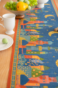 Mùa hè anne's Moon lễ hội giường Á hậu đầy màu sắc Jacquard Sao ánh sáng lạc đà nhịn ăn tua Khăn trải bàn - Product Image 4