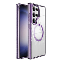 Pour Galaxy S25 Ultra Transparent magnétique étui de téléphone portable cristal clair couverture arrière magnétique pour Galaxy S25 Plus S23 S24 Ultra