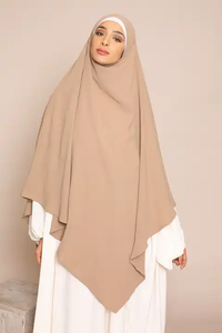 Hijab musulman de taille supérieure Jilbab en mousseline de soie pour Khimar Sjaal Maleisie Islamitisch Ramadan Gebed Abaya Jilbab Voor Moslim Vrouwen - Product Image 4