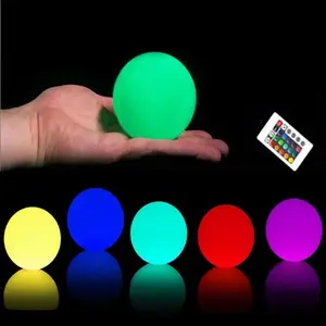 एलईडी मूड लैंप बॉल लाइट, 4 डिमेबल 16RGB रंगों के साथ फ्लोटिंग पूल लाइट, यूएसबी रिचार्जेबल बेडसाइड लैंप ग्लो बॉल्स