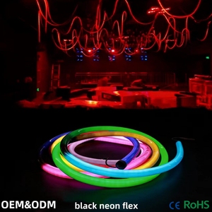Tube en gel de silice noir, tube souple en corde, néon <span class=keywords><strong>LED</strong></span>, étanche IP67 pour bande lumineuse flexible RGB 5050 - Product Image 1
