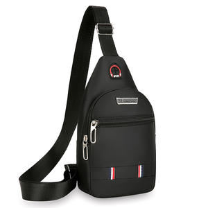 Pungcin Sac de poitrine pour homme en tissu Oxford, multifonctionnel, résistant à l'usure, sac bandoulière quotidien, gris, marron, noir, bleu foncé - Product Image 3