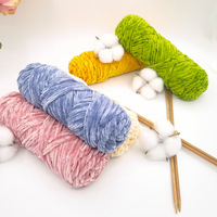 Fil chenille super doux 100g en laine/acrylique pour tricot, mélange de laine teintée, fabriqué en Chine
