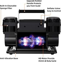 Auto-Stop Mode 12V Digital LCD Double Cylinders MAX 150PSI Tire Inflator Heavy Duty Car Tire Air Compressor for Car Truck SUV