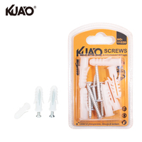 Vis autotaraudeuses en acier au carbone Phillips pour cloisons sèches, avec goujons d'expansion en nylon, antirouille, pour usage domestique, E10 5*40mm, lot de 6