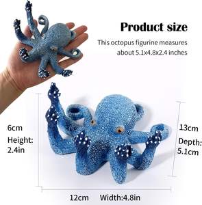 Blauw Gloeiende Vingers <span class=keywords><strong>Octopus</strong></span> <span class=keywords><strong>Aquarium</strong></span> Ornament Kunstmatig Zeeleven Verbeteren Visuele Aantrekkingskracht Gemaakt Van Hars - Product Image 2